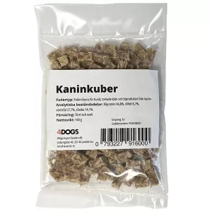 4Dogs Belöningsgodis Kanin ca 100 g