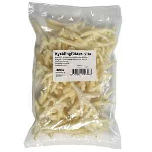 4Dogs Torkade kycklingfötter vita ca 500 g