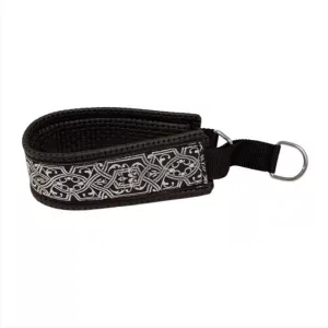 Hundhalsband halvstryp neopren - grå/silver