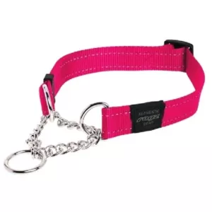 Rogz Utility ställbart halvstryp med reflextråd - Rosa