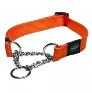 Rogz Utility ställbart halvstryp med reflextråd - Orange