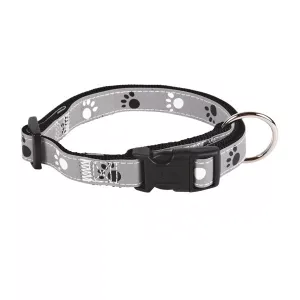 Hundhalsband Trixie Silver Reflect - reflexband med tassar