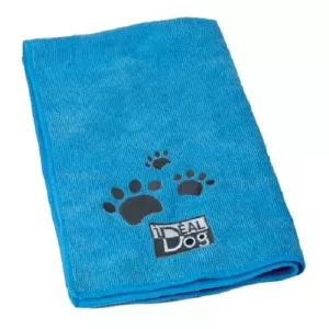 Handduk microfiber turkosblå med tassbrodyr - 2-pack