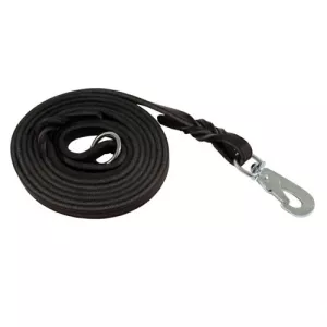 Hundkoppel läder - svart