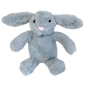 Hundleksak grå kanin i mjuk plysch, med pipljud, längd 30 cm