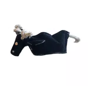 Läderbuffel med flaska - hundleksak