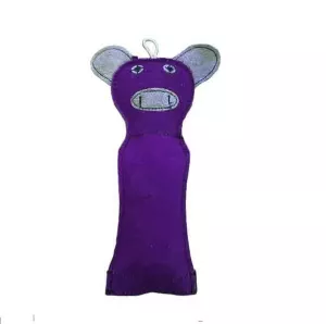 Läderfigur med flaska - hundleksak