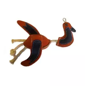 Läderanka med rep - hundleksak