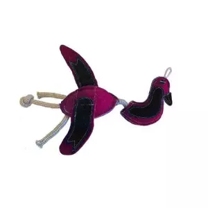 Läderanka med rep - hundleksak