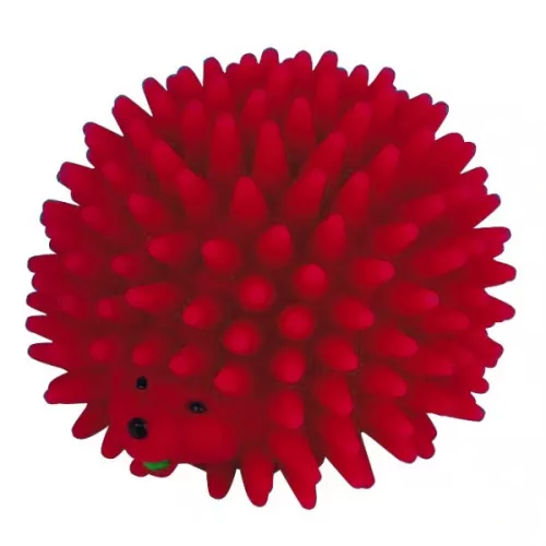 Pigge igelkott röd vinyl 9 cm - hundleksak