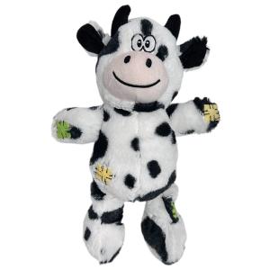 Hundleksak svart / vit kossa plysch längd 32 cm, med pipljud