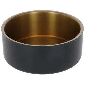 Hundskål Golden svart/guld