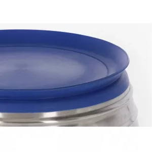 Matskål rostfri med blå insida 0,95 liter - antiglid