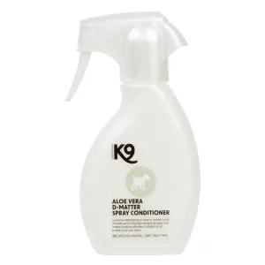 K9 aloe vera DMatter balsamspray för hund. Med antistat-, tovutredande och fuktgivande effekt.