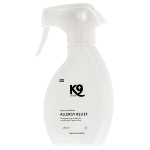 K9 Allergy Relief balsamspray, skonsam och parfymfri leave-in balsamspray som är speciellt utformad för hundar och katter med känslig hud.