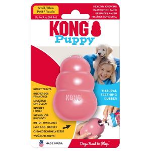 KONG Puppy hundleksak i naturgummi för valpar. Ljusrosa. Small.