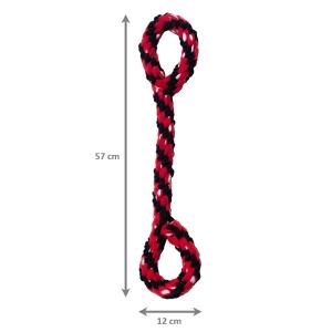 KONG Signature Rope Double Tug hundleksak i mjukt, tåligt rep. Längd 60 cm.