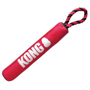 KONG Signature Stick med rep, hundleksak för större hundar. Med tre olika ljud.