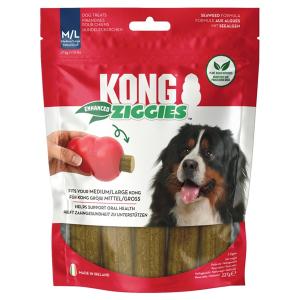 KONG Ziggies Enhanced vegetabiliskt hundtugg med PhytoDent-tång. Storlek large.