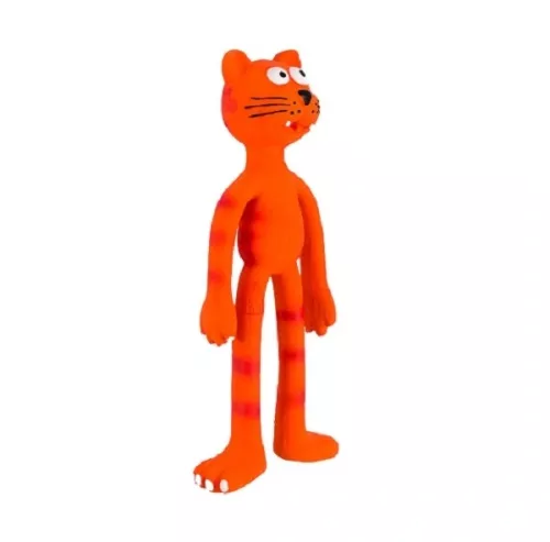 Latexkatt orange - hundleksak