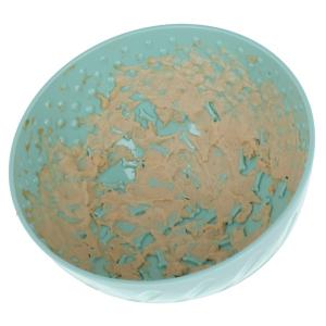 Lick Bowl slickskål, matskål för hund eller katt, turkos hårdplast diameter 20,5 cm