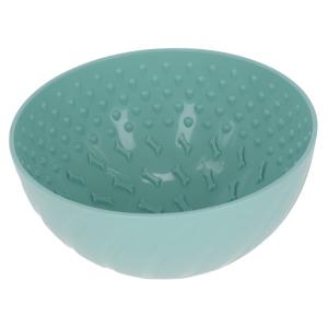 Lick Bowl slickskål, matskål för hund eller katt, turkos hårdplast diameter 20,5 cm