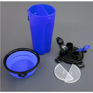 Reseflaska för foder och/eller vatten + hopfällbar reseskål