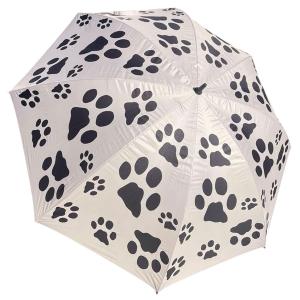 Milo paraply / parasoll beige med svarta tassar. Diameter 140 cm.