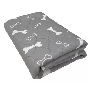 Milo Pet Pad tvättbar valpmatta - grå med mönster