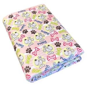 Milo pet pad vattentätt, tvättbart kisskydd 80x120 cm. Mönstrat med rosarandig botten