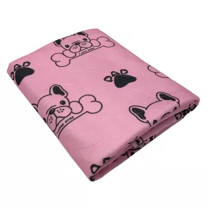 Milo Pet Pad tvättbar valpmatta - rosa med mönster