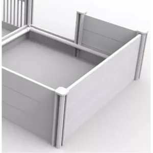 Valplåda Milo vit plast 95x95 cm