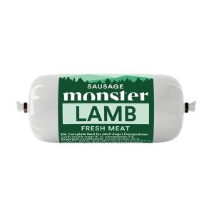 Monster Sausage Lamb, hundgodis med lamm. Belöningsgodis med 97% kött. 80 gram.