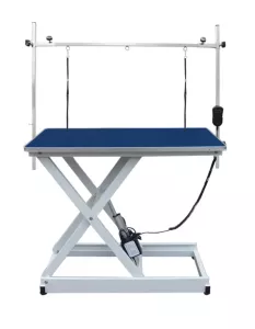 Elektriskt höj- och sänkbart trimbord med trimgalge, längd 110 cm