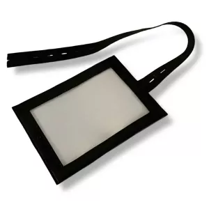 Nummerlappshållare konstläder - svart