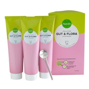 Nutrolin Gut & Flora-pasta, kosttillskott för hundar, förbättrar mage och tarm. 3 x 200 g.