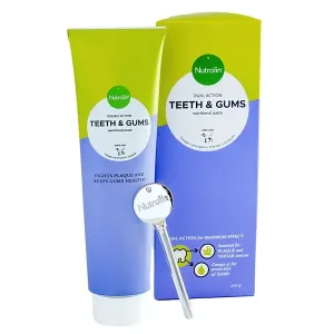 Nutrolin Teeth & Gums-pasta, kosttillskott för hundar, för tänder och tandkött. 200 g.