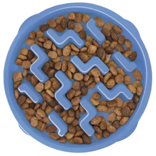 OH Matskål Fun feeder slo-bowl blå - large/regular 1000 ml