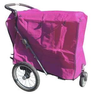 Överdrag till hundvagn Safari med trimbord, fuchsia