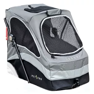 Extra överdrag till hundvagn Safari medium - Ljusgrå/mörkgrå/svart