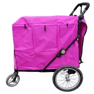 Överdrag/regnskydd till hundvagn med trimbord - large fuchsia