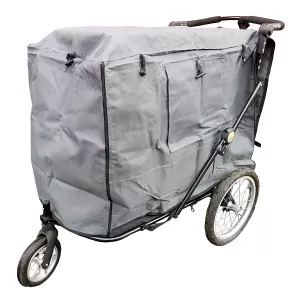 Överdrag/regnskydd till hundvagn med trimbord - large grå