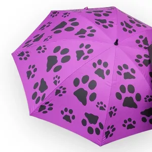 Paraply/Parasoll Milo Lila - svarta tassar