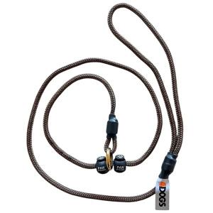 PAW of Sweden svensktillverkat utställningskoppel med dubbla stopp. 110 cm. Brunt.