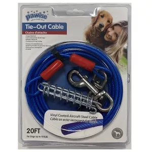 Pawise Uppkopplingsvajer / löplina med fjäder - blå 6 meter