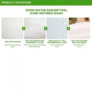 Peefree tvättbar valpmatta - blå med mönster - 60x90 cm