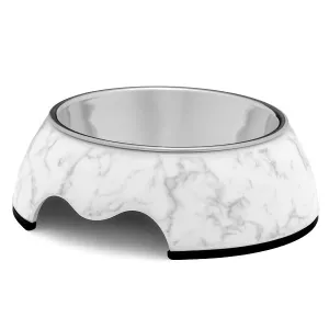 Hundskål Petite Belle i melamin, 200 ml – marmorerad vit/grå