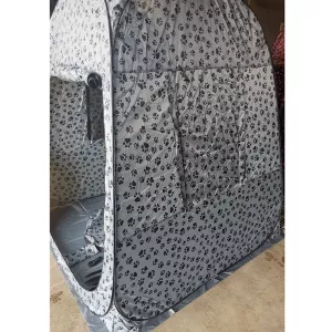 Pop up-tält grått med svarta tassar 170 cm