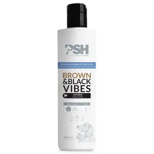 PSH Home Brown and Black Vibes, färgförstärkande schampo för hund och katt. 300 ml.
