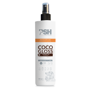 PSH Home Fruity line Coco gloss lotion, balsamspray för hund. Innehåller kokos- och avokadoolja. 300 ml.